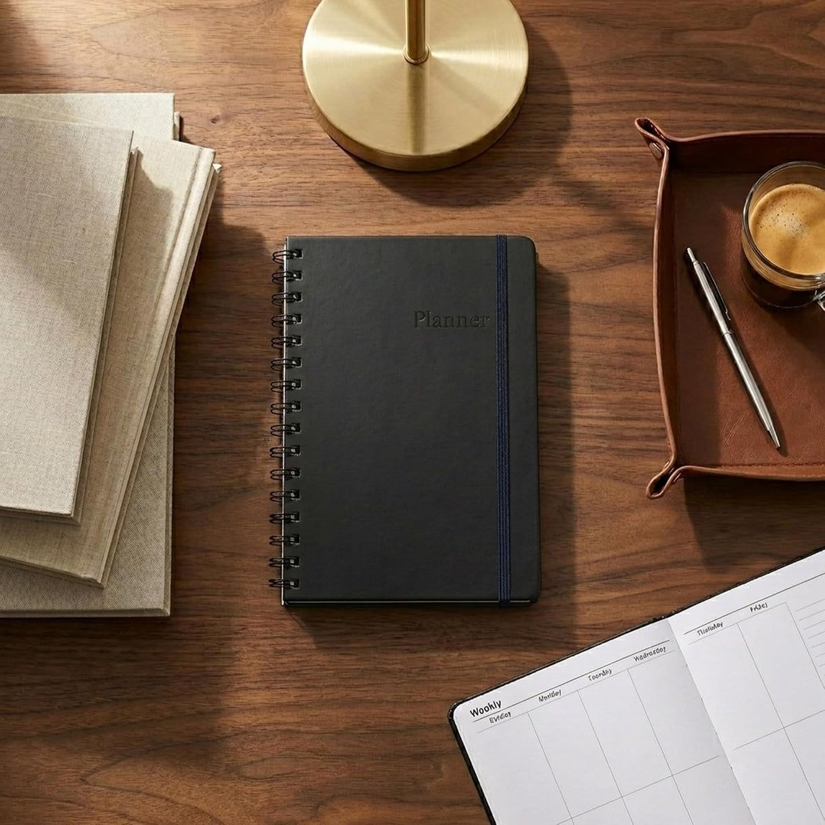 Black Undated Weekly Planner - view 2