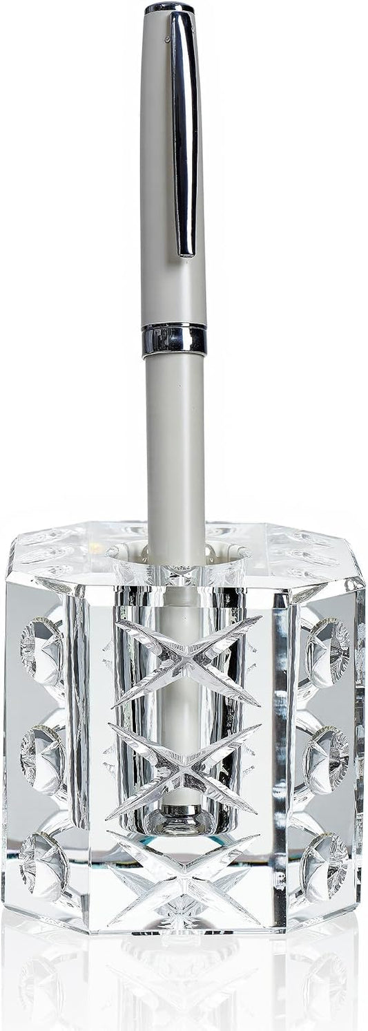 Octagonal Glass Pen Stand - view 1