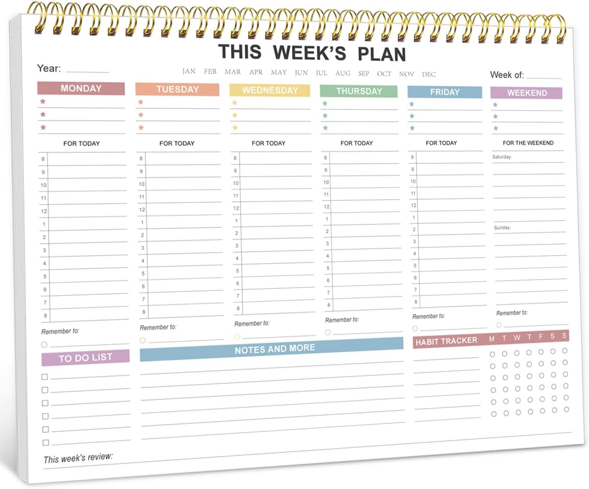 Spiral Weekly Planning Pad - view 1